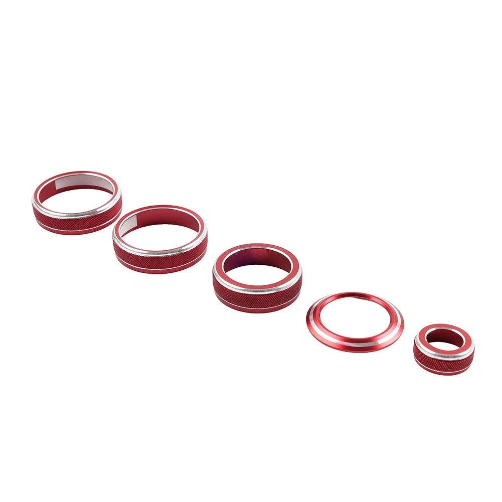 5pcs Red AC Volume Switch Button Ring for Lexus NX250 NX350h (2022–2024)