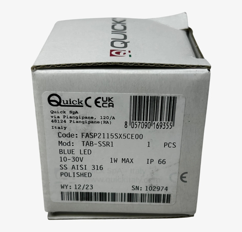 Blue LED Polished Light for Quick FASP2115SX5CE00 (10-30V)