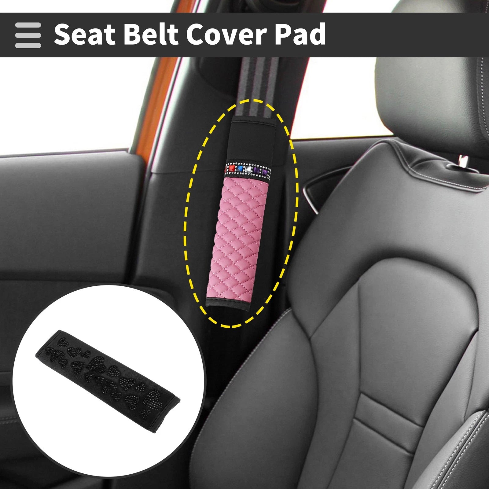Seat Belt Cover Pad for Universal Fit (23cm)