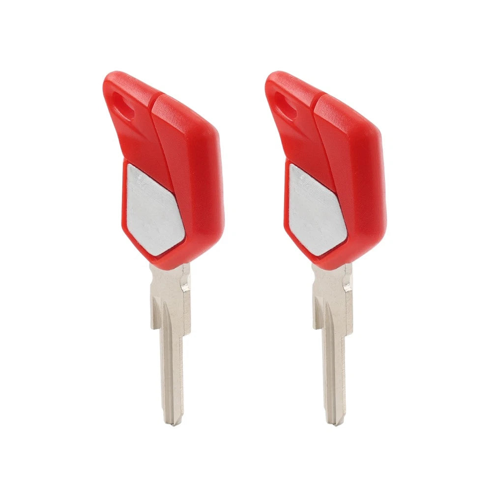Motorcycle Uncut Blade Blank Key 2pcs For MV Agusta F3 675 800/Brutale 675 Red
