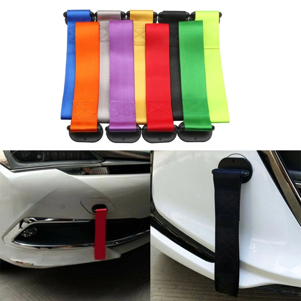 Safety Colored Ribbon Towing Strap for All Vehicles (Universal Fit)