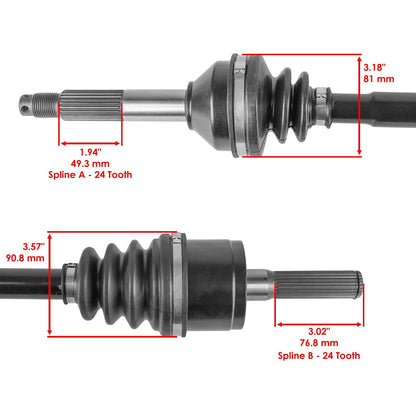 CV Joint Axles Rear Left Right Replacement for Kawasaki Teryx 750 (2008–2011)