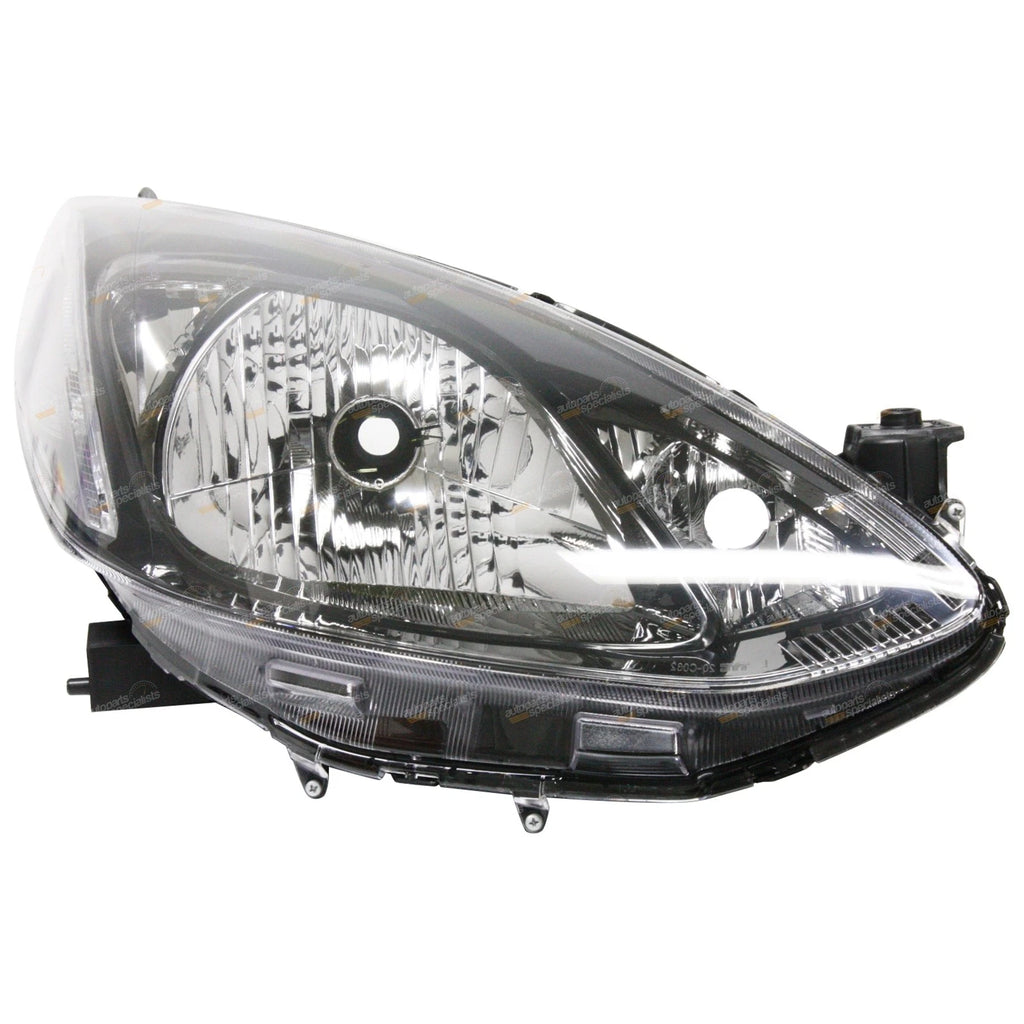 RH Black Headlight for Mazda 2 (2007–2014) RHS