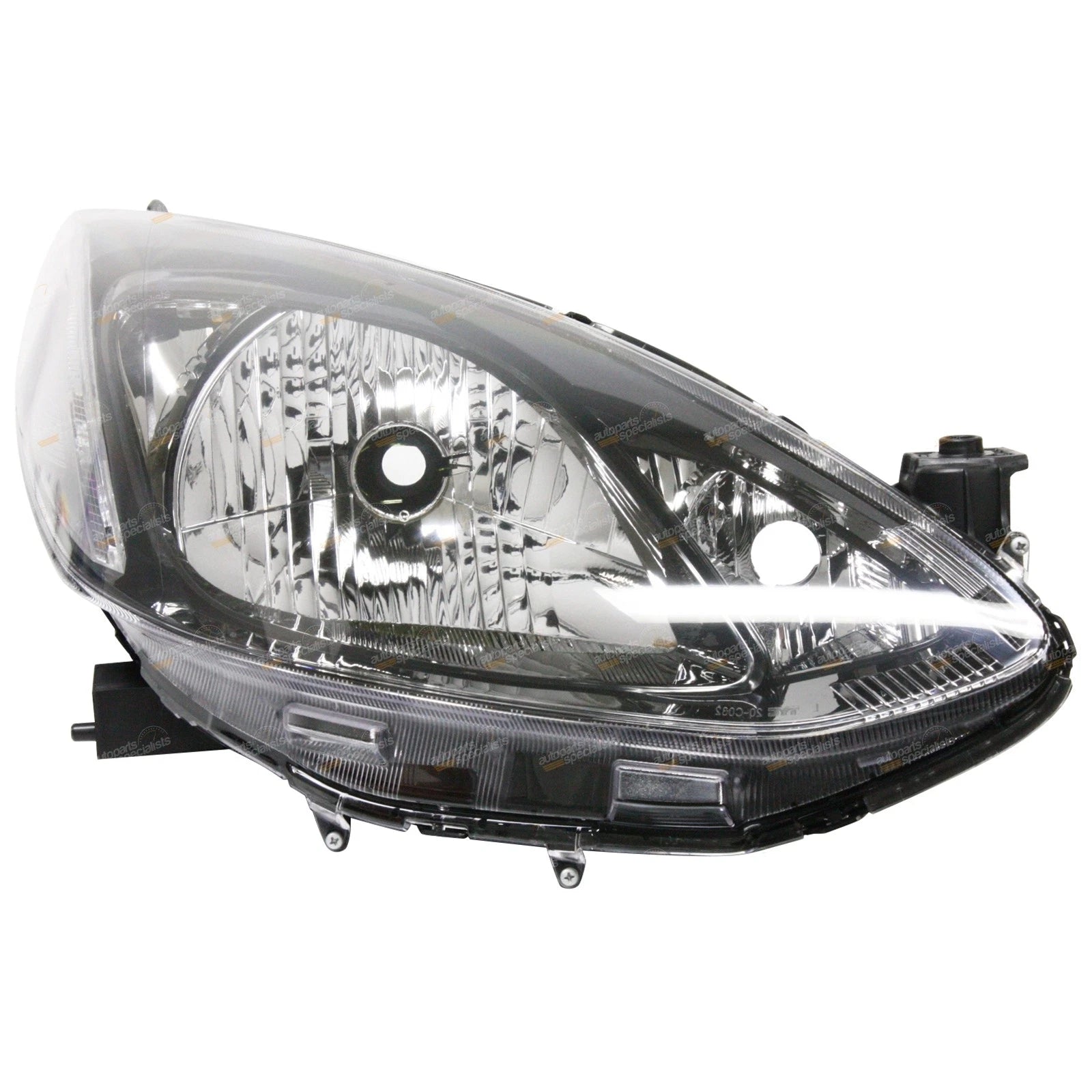 RH Black Headlight for Mazda 2 (2007–2014) RHS