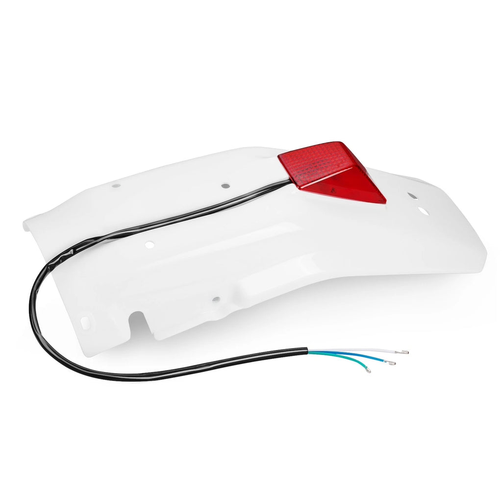 White Rear Fender & Taillight for Honda XR250R XR600R XR650L XR350R XR250L (1985–2024)