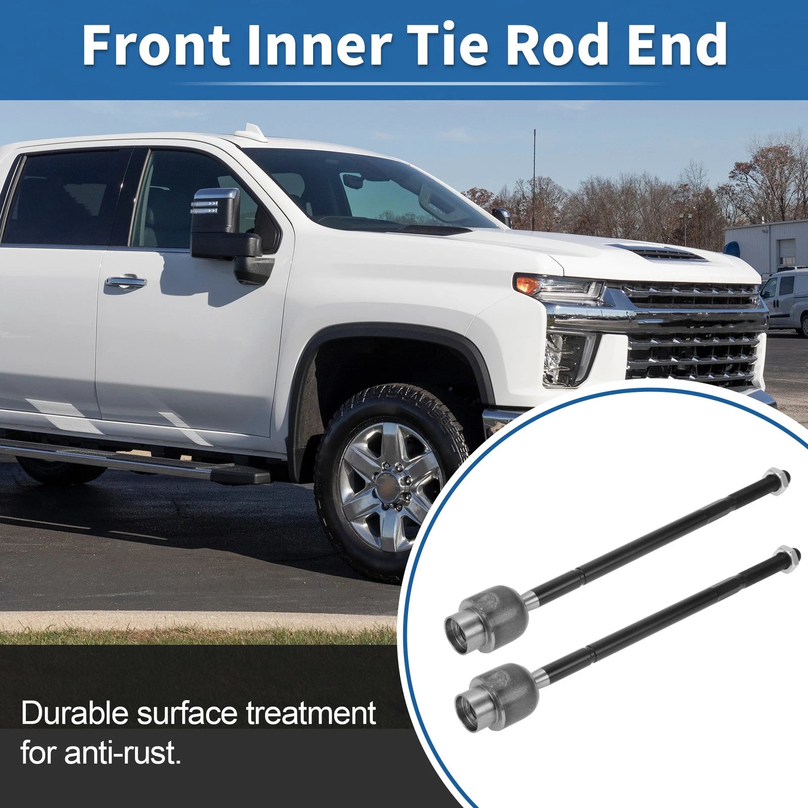 2 Pcs Front Inner Tie Rod End Links Replacement for Chevrolet Impala (2000–2013)