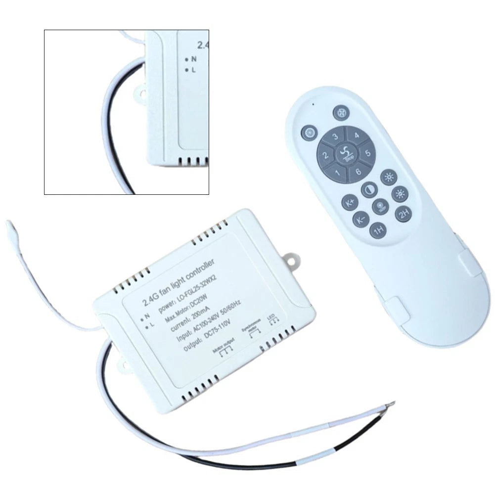 Ceiling Fan Light with Remote for Bedroom (24V DC)