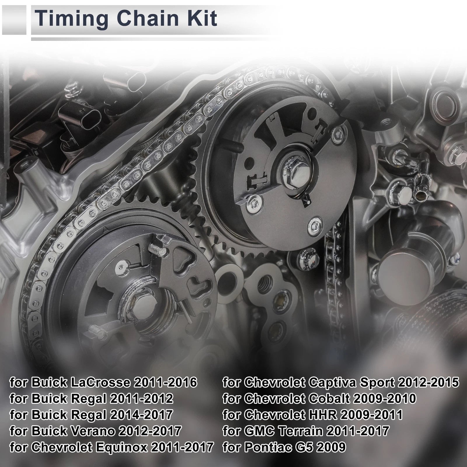 Timing Chain Kit Replacement for Buick LaCrosse Regal Verano (2008–2017)