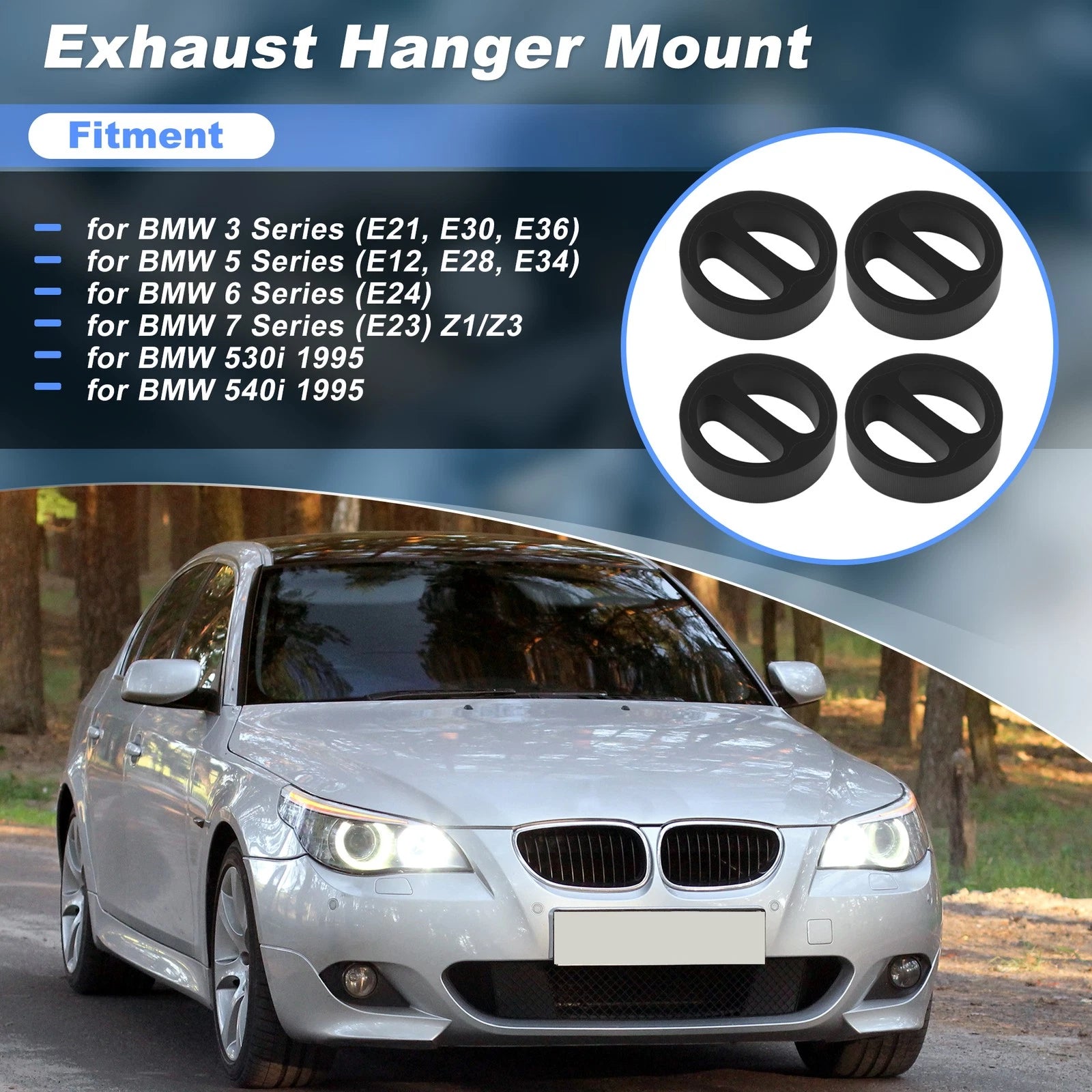 Exhaust Pipe Mount Hanger Front Rear Set for BMW 3 5 6 7 Series (2005–2019)