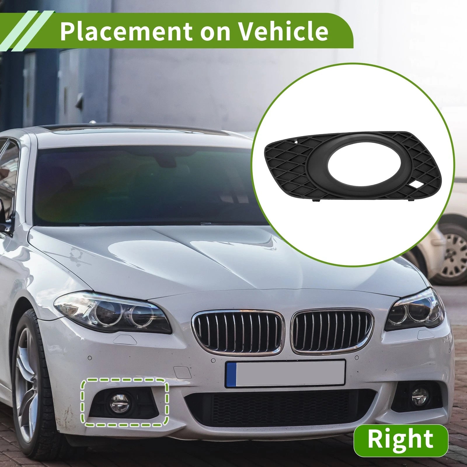 Front Right Fog Light Grill Replacement for Mercedes Benz W164 (2006–2008)