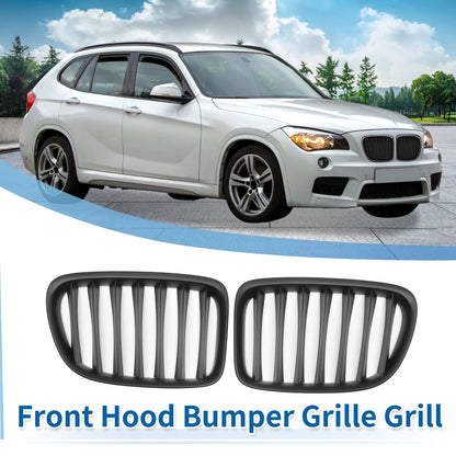 Pair Front Upper Bumper Grille Grill Signal Slat for BMW X1 E84 (2009–2015)