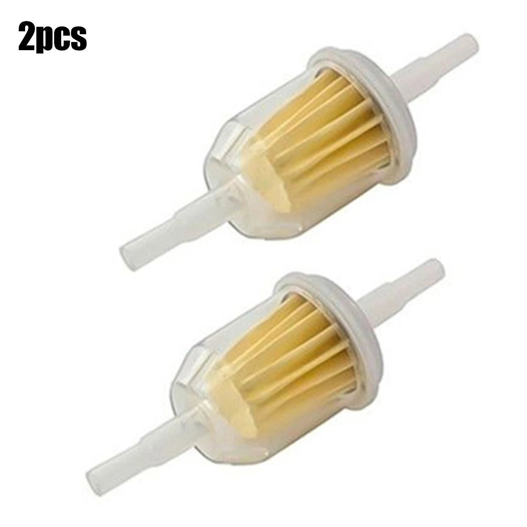 2pcs Inline Fuel Filter for Lawn Mower (Fits 6mm & 8mm Hoses)