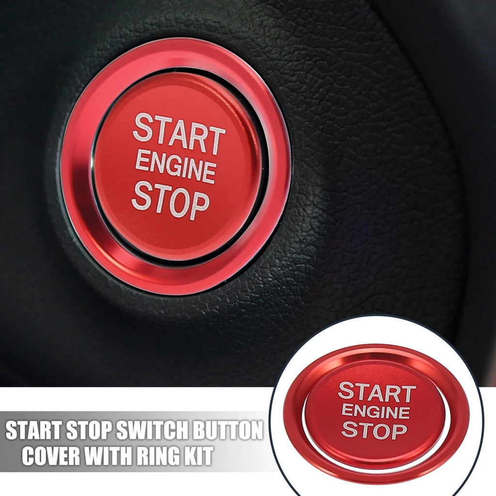 Start Stop Switch Button Cover with Ring Kit for Audi A4L A6L Q5 (2014–2024)