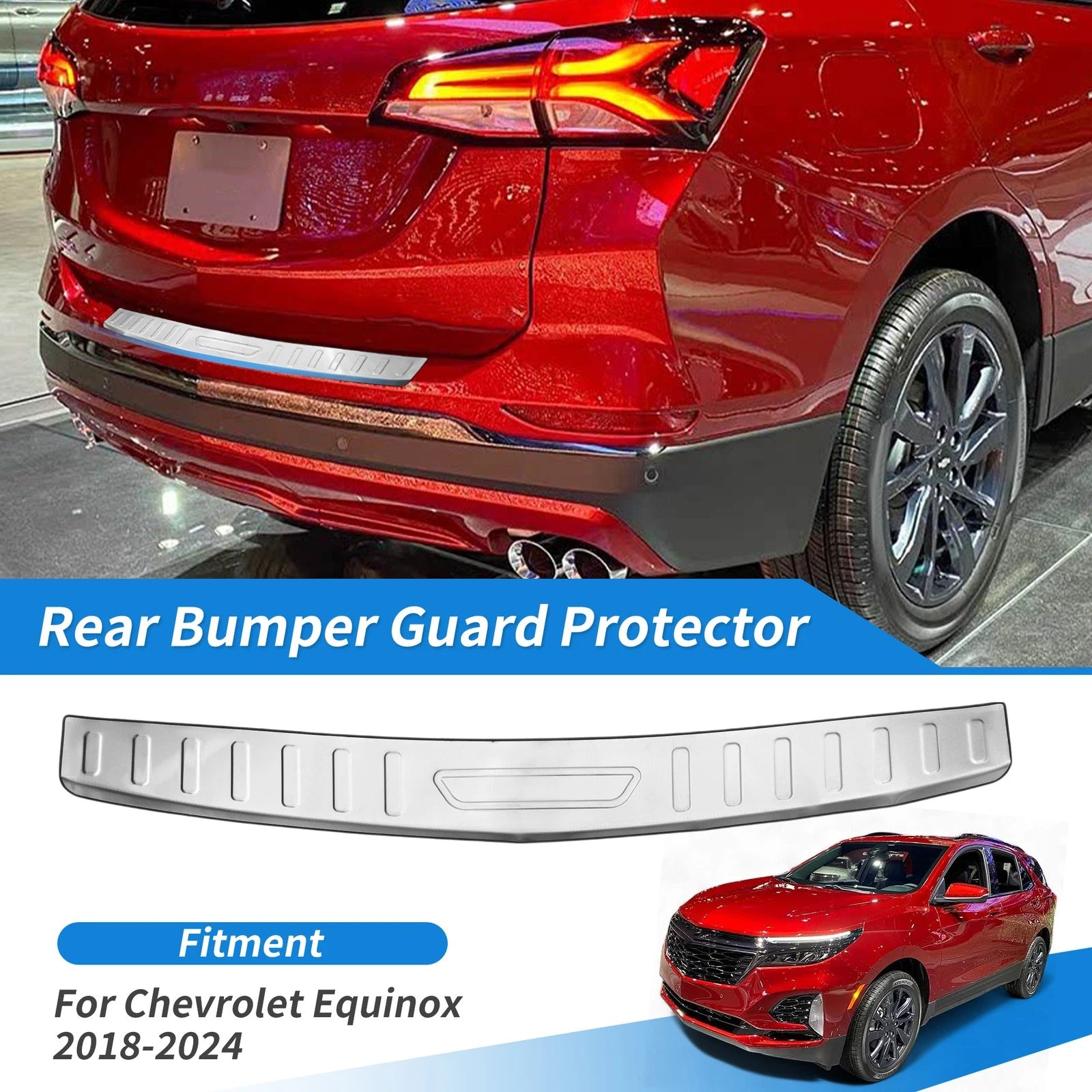 Rear Bumper Guard Protector Door Entry Guard for Chevrolet Equinox (2018–2024)