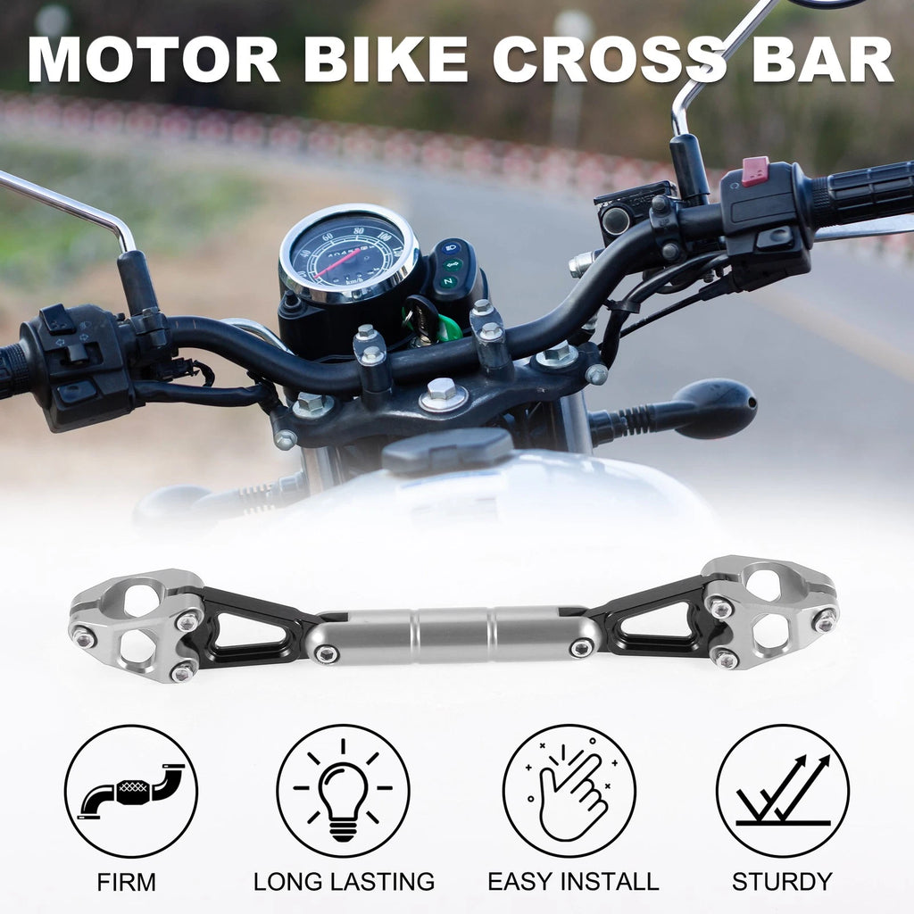 Motorcycle Cross Bar Adjustable Silver Tone for Motor Bike (2000–2025)
