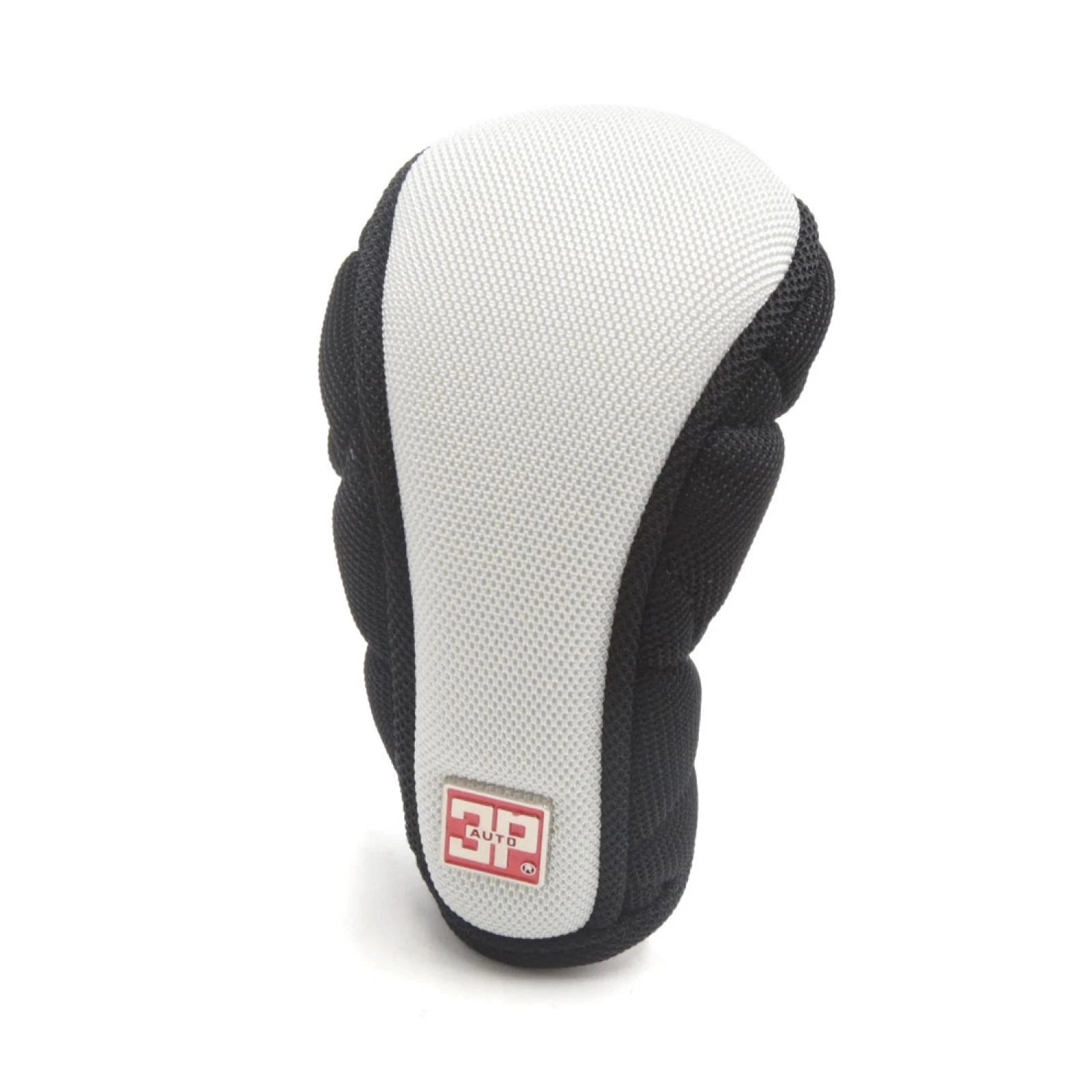 Microfiber Gear Shift Knob Cover for Universal Vehicles (Black/White)