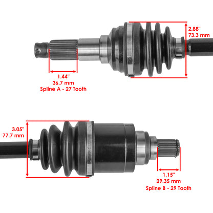 Caltric Front Left Right CV Axles Replacement for Cub Cadet Volunteer (46B) (2021–2021)