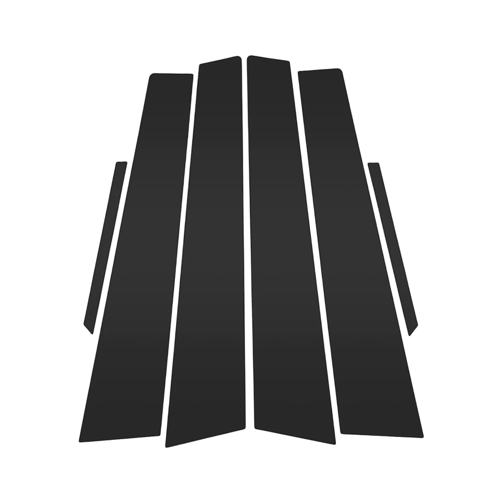 6pcs Door Pillar Window Trim for Cadillac CTS (2014–2015) Black