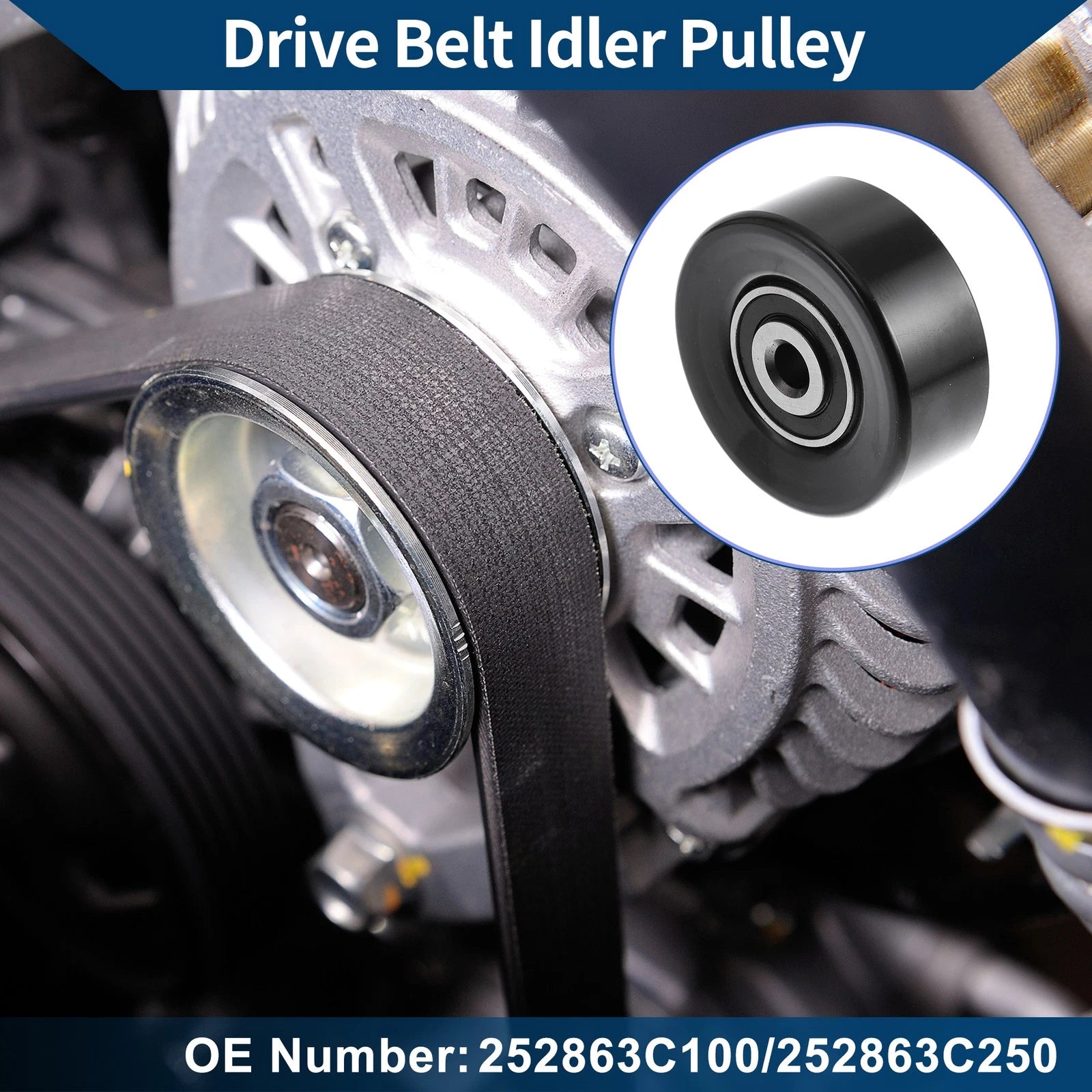 Drive Belt Idler Pulley Replacement for Hyundai Santa Fe (2007–2018)