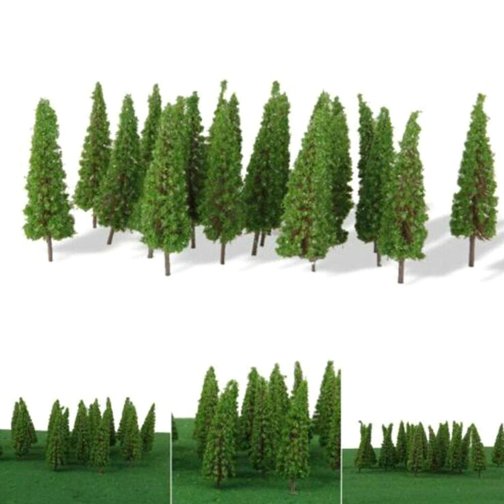 50Pcs Model Trees for HO Scale Train Railroad Diorama Landscape