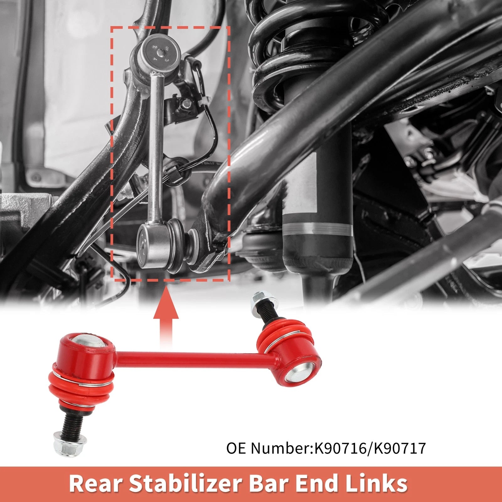 2 pcs Rear Stabilizer Sway Bar Link Replacement for Honda Pilot (2003–2008)