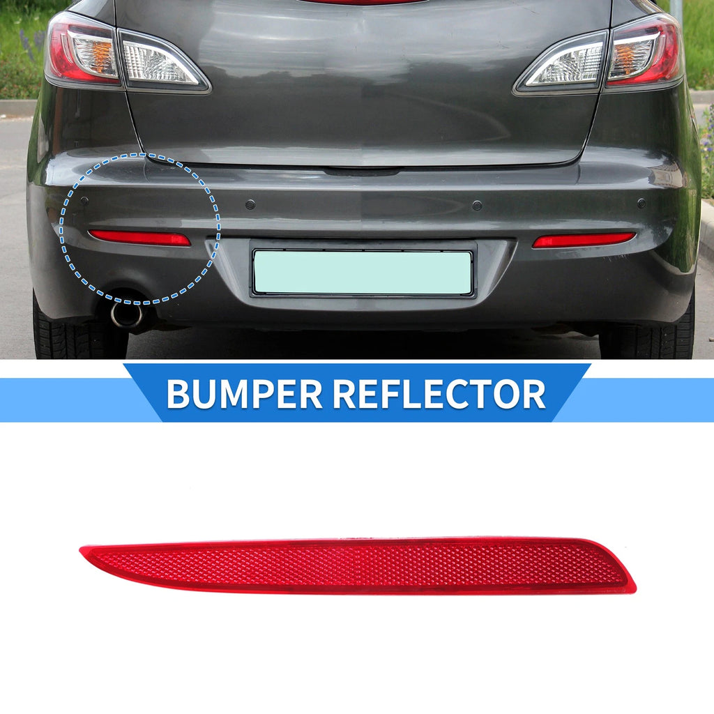 Rear Bumper Reflector Replacement for Mazda 3 BL (2010–2013) Red