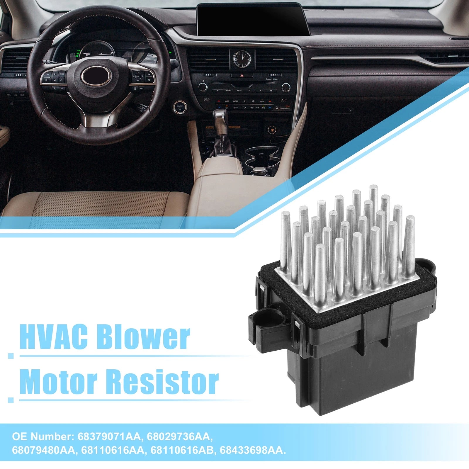 HVAC Blower Motor Resistor AC Blower Control for Dodge Grand Caravan (2011–2020)