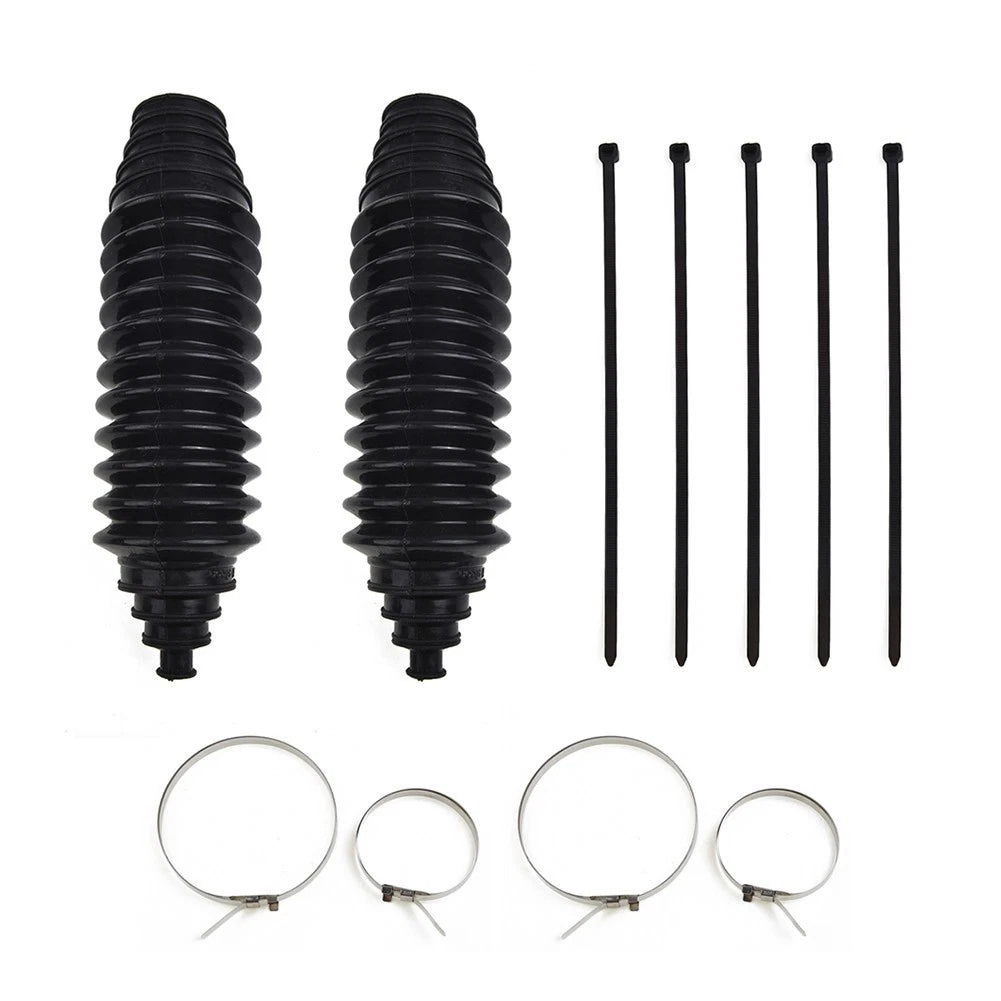 Black Silicone Rack Pinion Steering Gaiter Boot Kit for