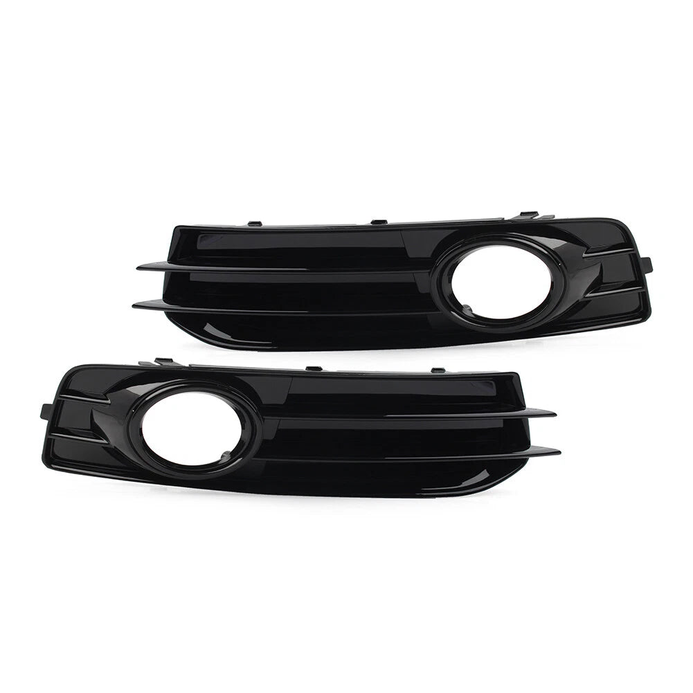2X Front Bumper Fog Light Grille Cover for Audi A3 8P (2009–2012) Black