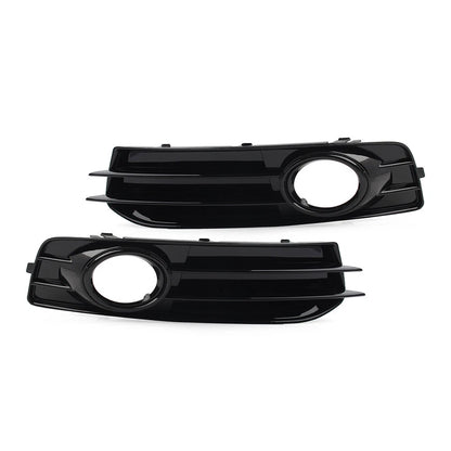 2X Front Bumper Fog Light Grille Cover for Audi A3 8P (2009–2012) Black