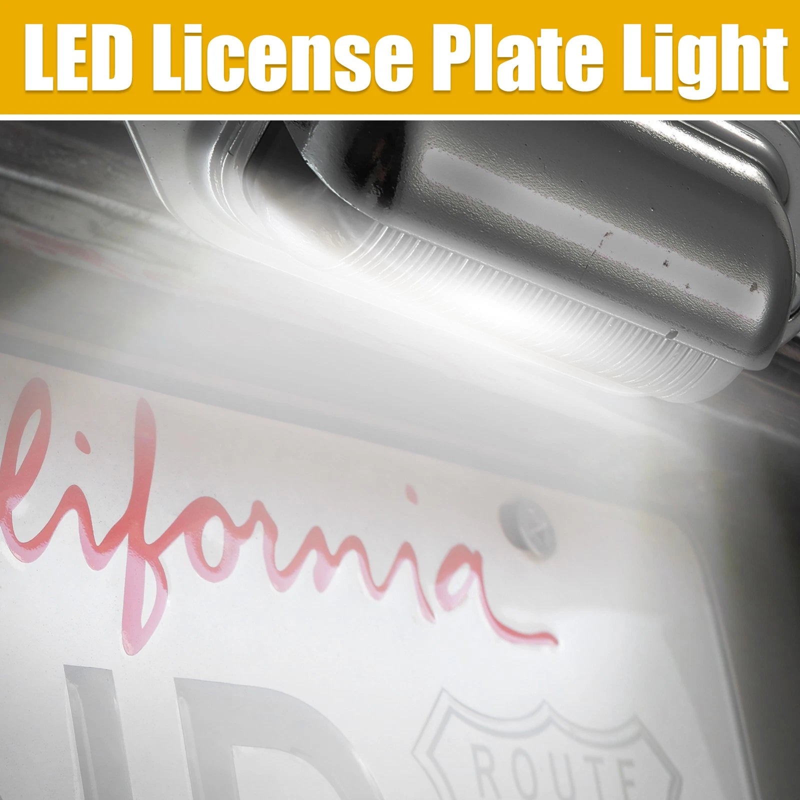 LED License Plate Light Pair for Trailer 6000K White (2 Pieces) (—)