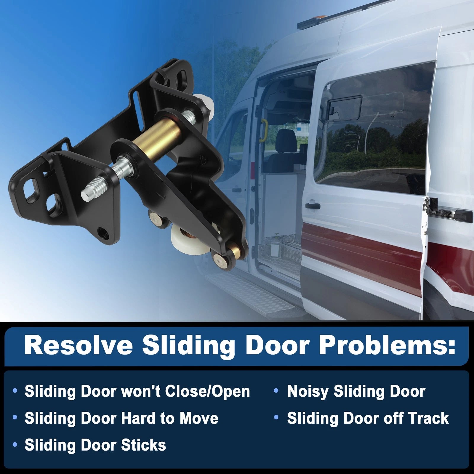 2E1843335 Sliding Door Roller Guide Left for Mercedes-Benz Sprinter (2006–2018)