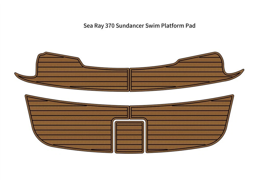 EVA Foam Faux Teak Swim Platform Pad for Sea Ray 370 Sundancer