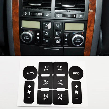 Black Vinyl Button Decal for Touareg Rear Climate Control (2004–2009)