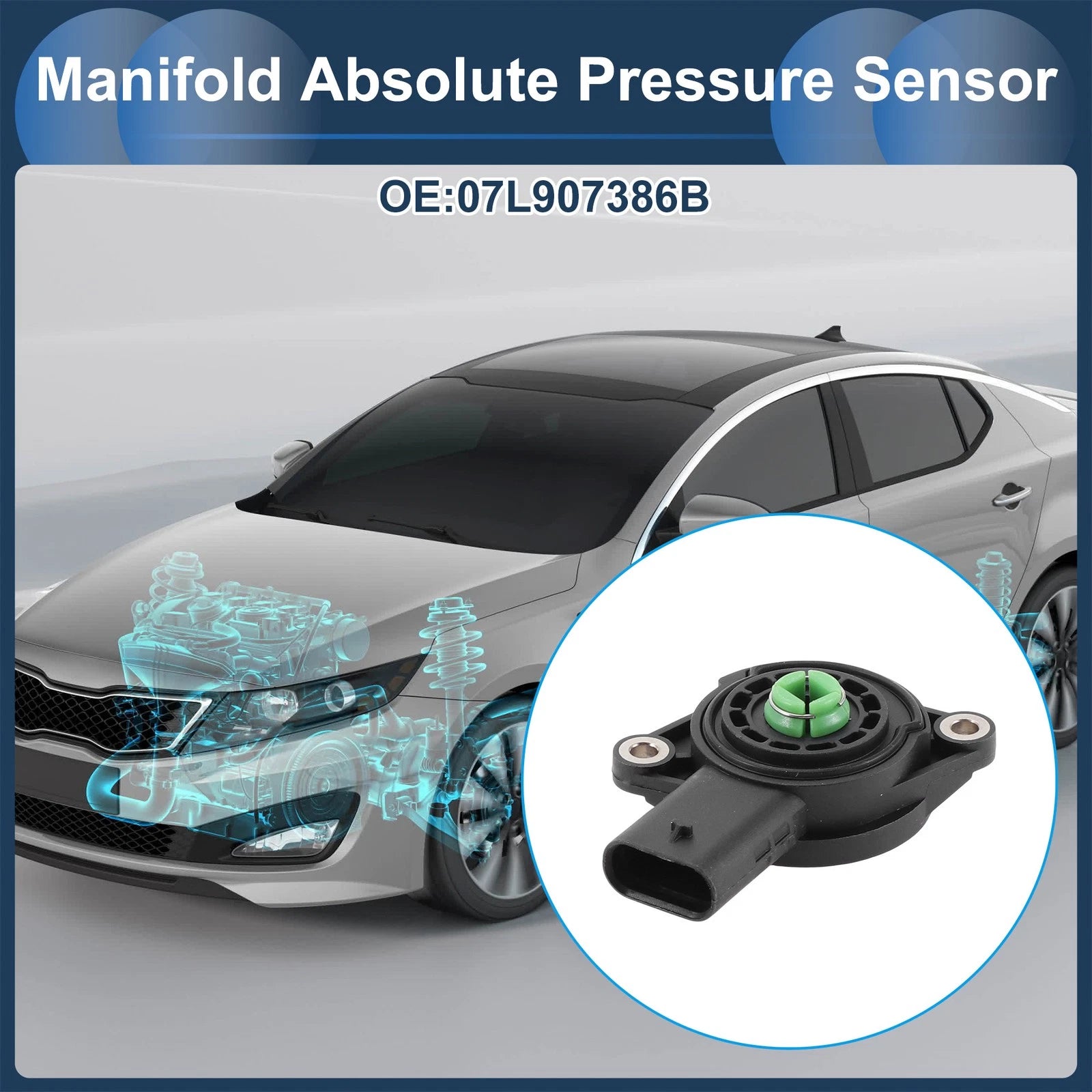 MAP Pressure Sensor No. 07L907386B for Audi A3 (2003–2013)