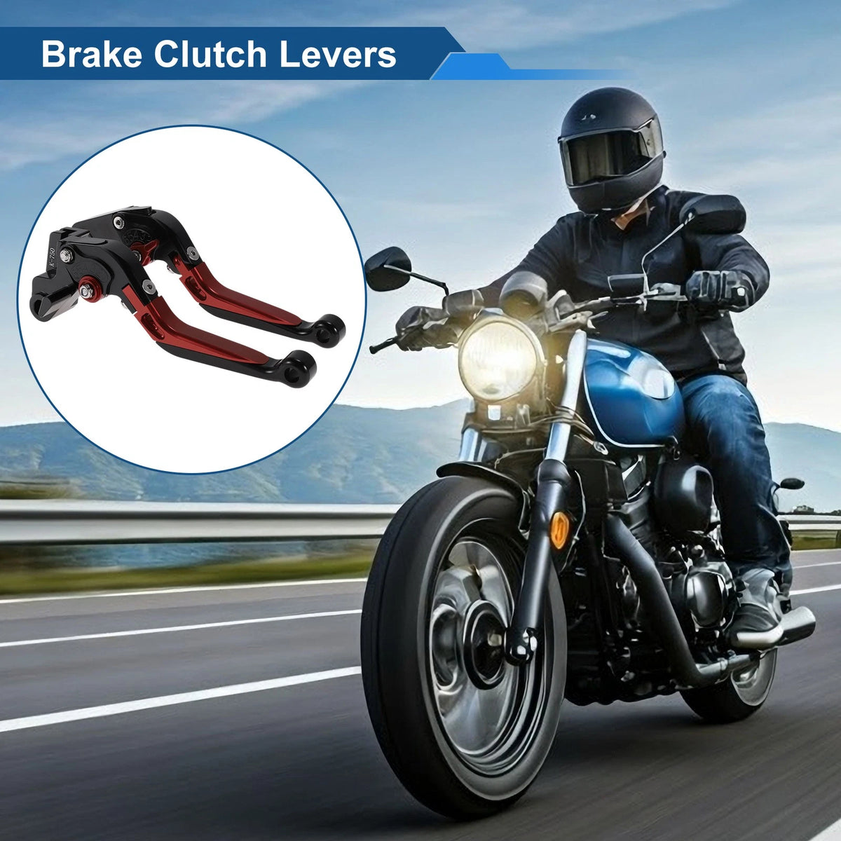 Adjustable Brake Clutch Levers for Kawasaki Z1000SX (2017–2020) Black Red