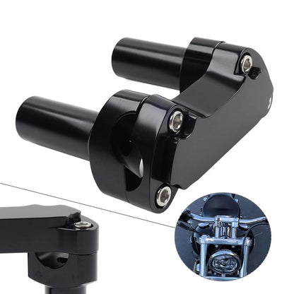3.5" Straight Handlebar Riser & Top Clamp for Harley Dyna, Road Glide