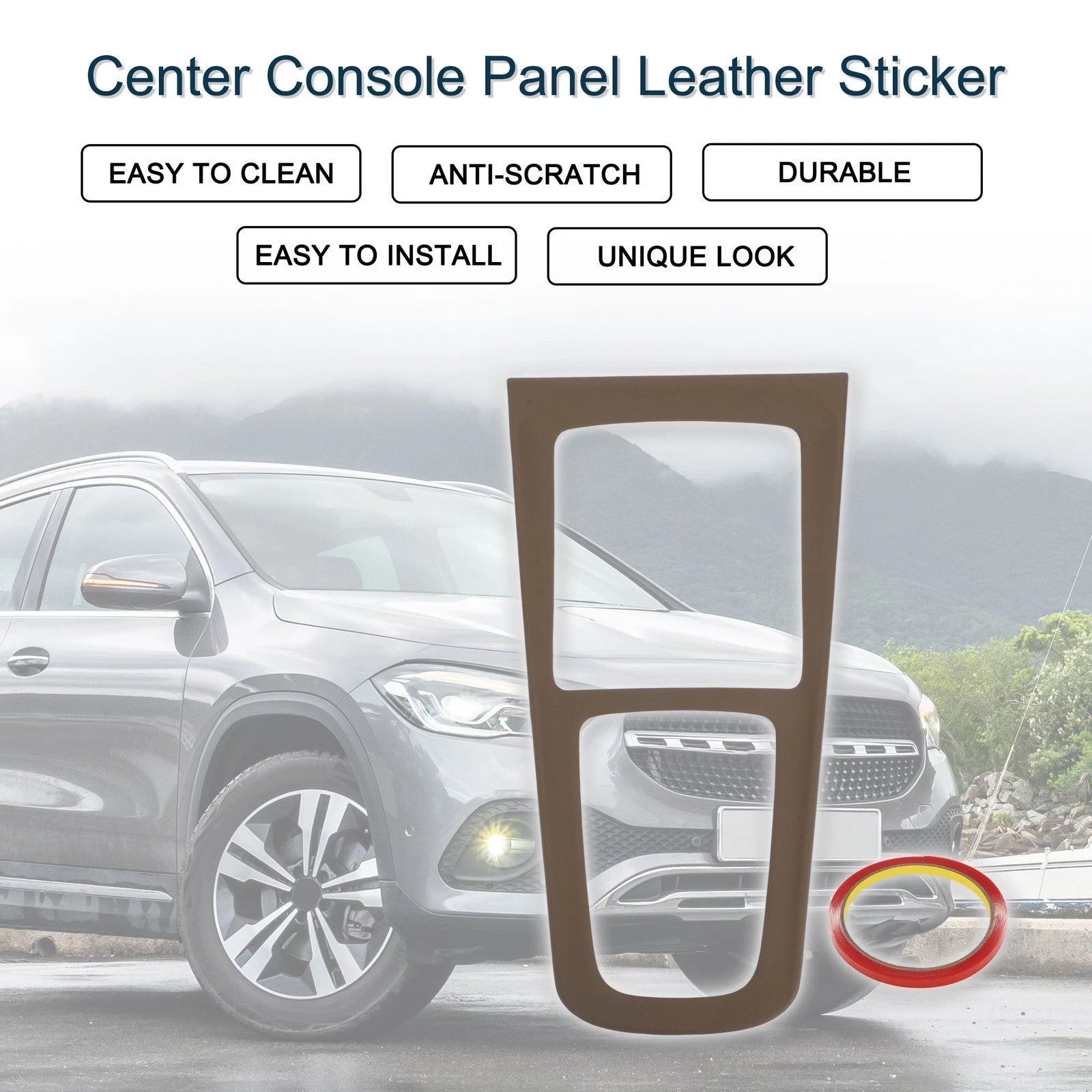 Center Console Panel Sticker Replacement for Mercedes-Benz GLA GLB EQA EQB (2020–2023)