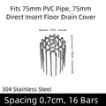 Stainless Steel Balcony Drain Cover - Large Displacement