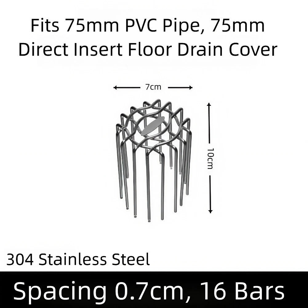 Stainless Steel Balcony Drain Cover - Large Displacement