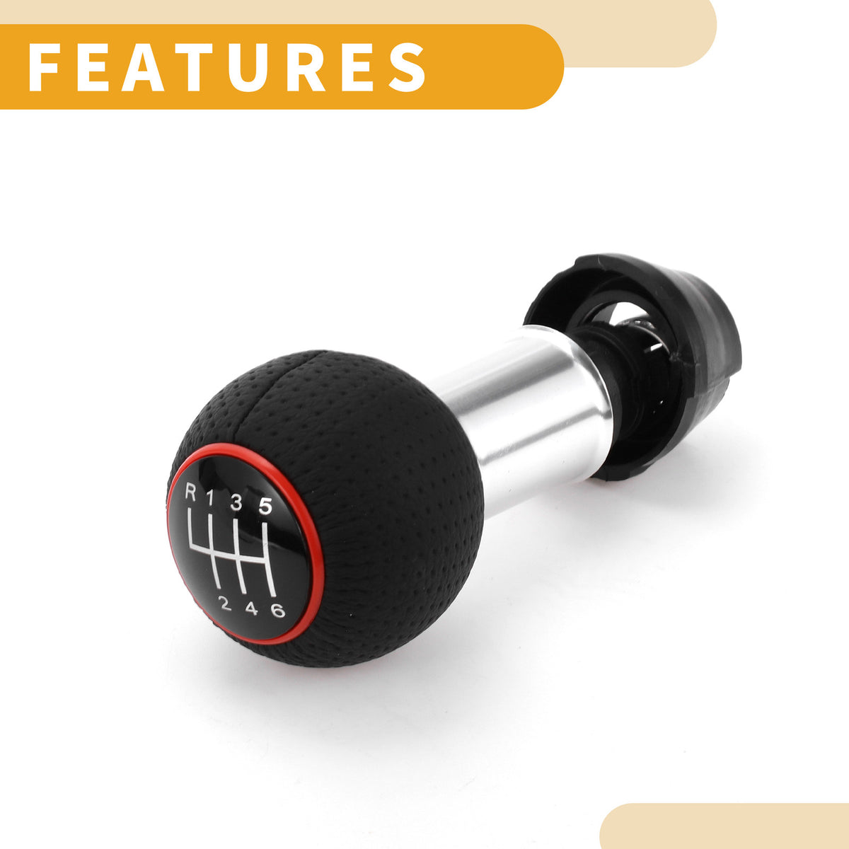 6 Speed Manual Gear Shift Knob Replacement for Audi A3 (2008–2020)