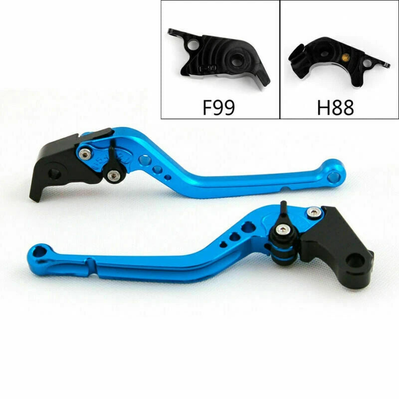 Long Brake Clutch Levers for Kawasaki ZZR/ZX1400 SE (2016–2017) Blue T9