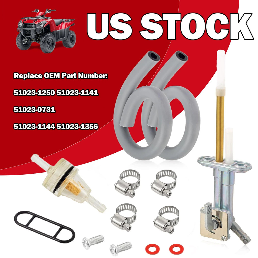 Fuel Valve Petcock & Screw for Kawasaki Bayou 220 300 (1986–2004)