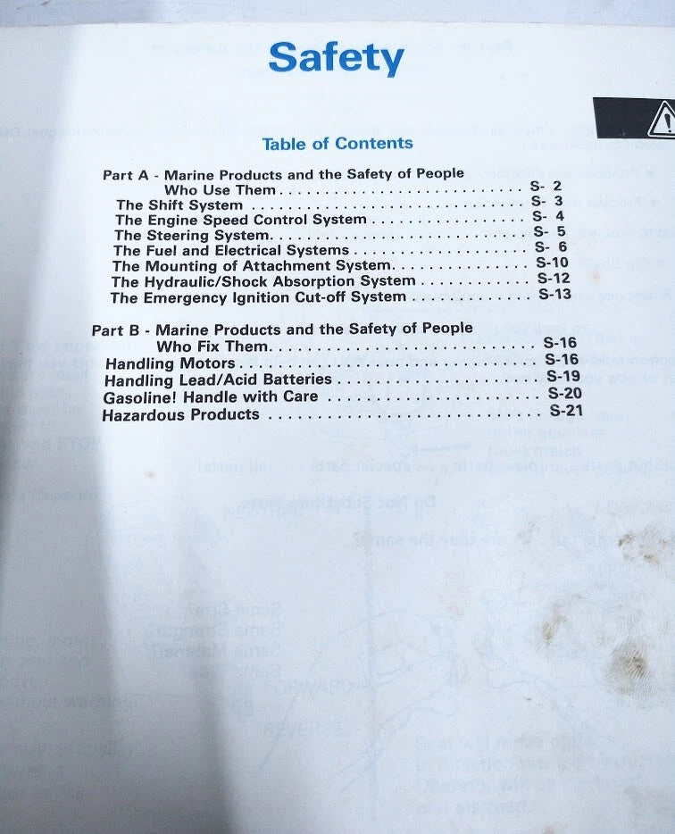 Service Manual for Johnson Evinrude 507619 (CU Loop V)