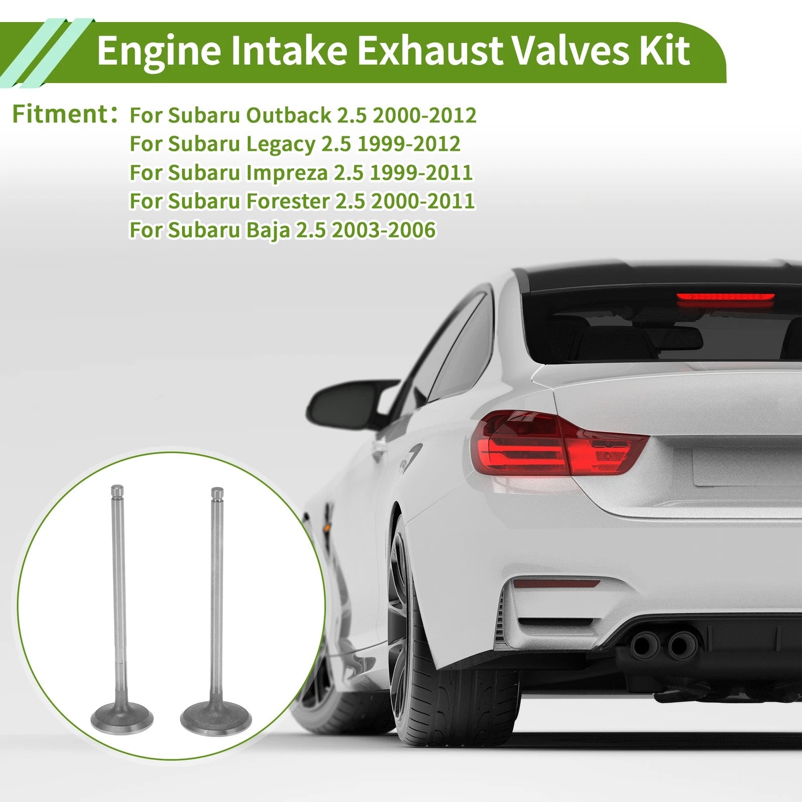Engine Intake Exhaust Valves Kit for Subaru Outback 2.5 (2010–2014)