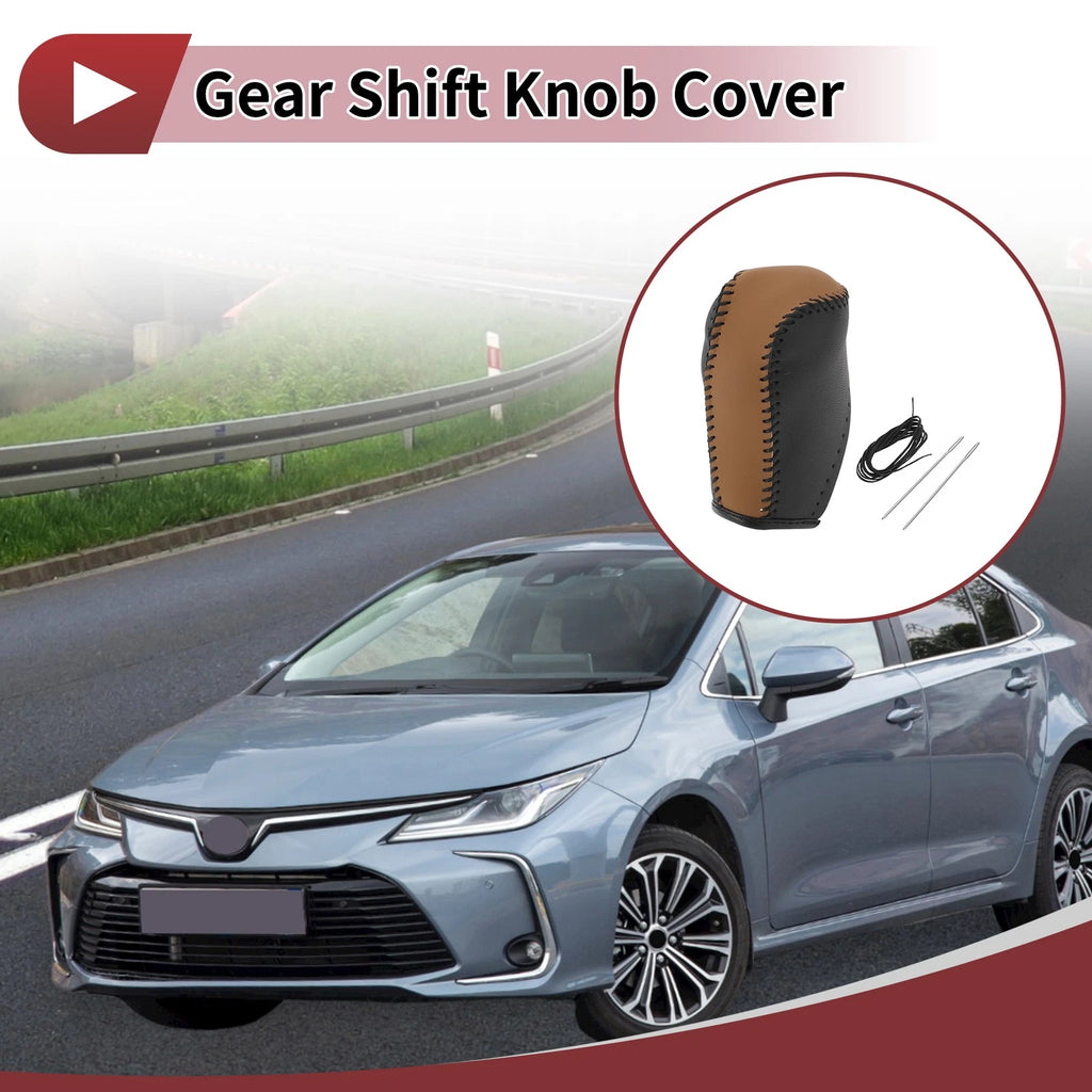 Gear Shift Knob Cover Replacement for Toyota Corolla (2014–2018) Brown