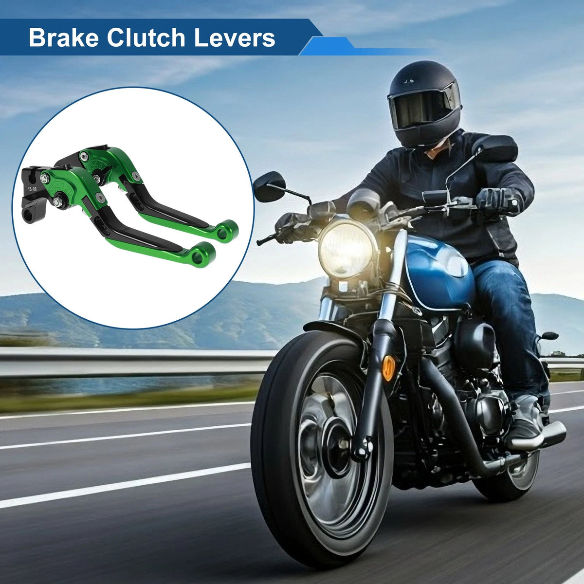 Adjustable Brake Clutch Levers for Honda CBR600RR (2007–2016) Green Black
