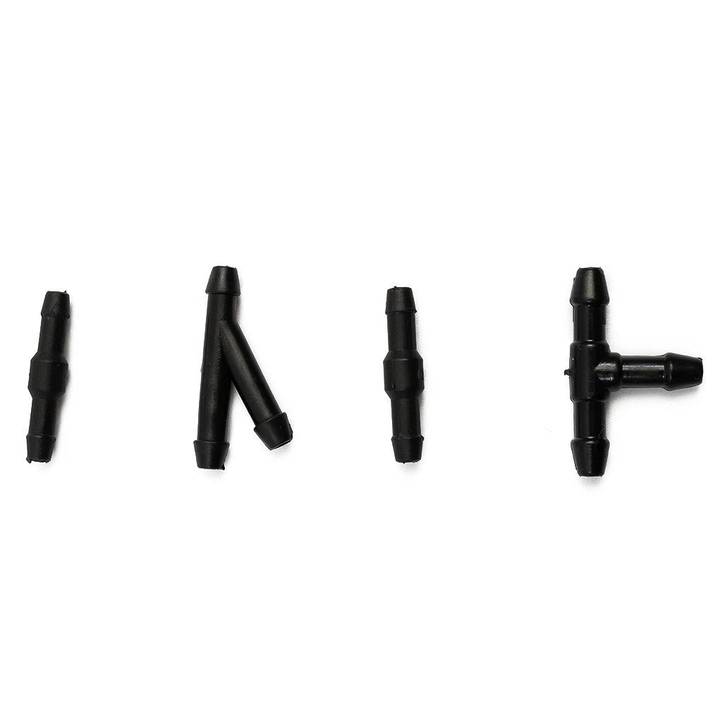 Hose Connectors Set for Windshield (ABS Plastic + Rubber)