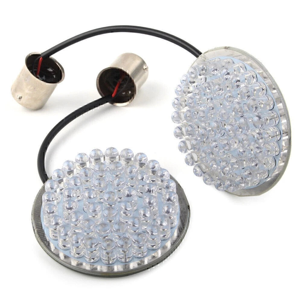 Yellow 1156 Turn Signal Light Inserts Blinker For Harley-Davidson HD Road King