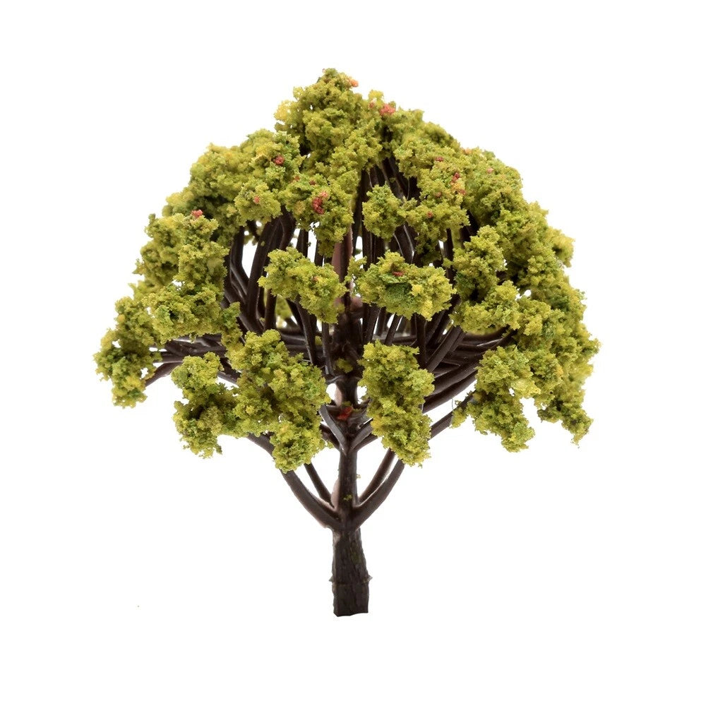 Set of 12 Green Model Trees for HO Scale Train Diorama